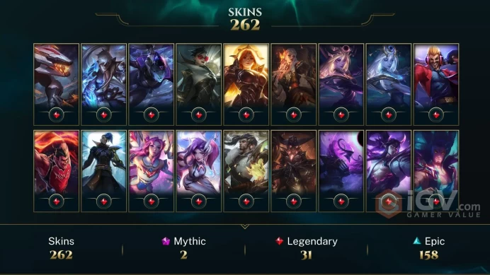 /EUW/NA/OCE/JP/DIAMOND 4/ full champs 270 skins handleveled BEST account / Instant Delivery/ Can change bound email and password/Can be transfer