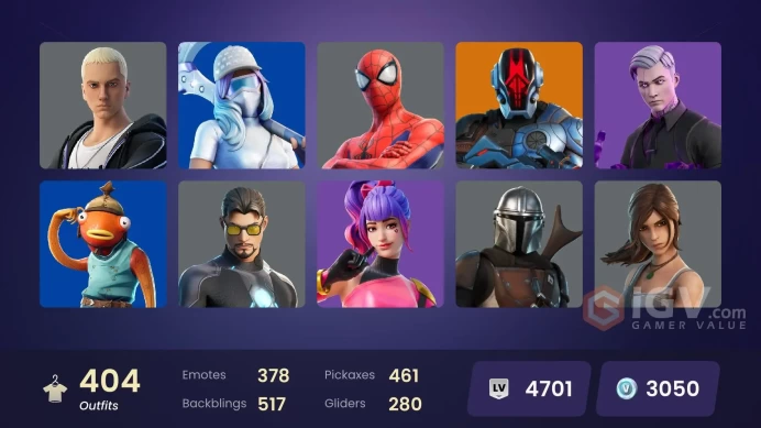 [ALL PLATFORMS]-401 Skin-456 Pickaxes-377 Emotes-Dark Skully-Dark Splitter-Ascendant Midas-Shadow Midas-FULL ACCESS-