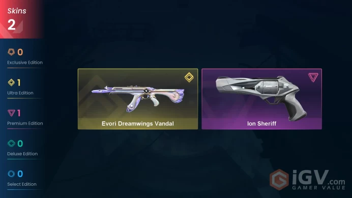 EU 2 skins | Evori Dreamwings Vandal | Ion Sheriff | V0008