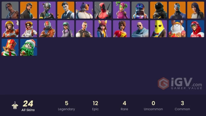 [PC/PSN/XBOX] FA / 24 SKINS / TRAVIS SCOTT / THE REAPER / ELITE AGENT / ASTRO JACK / GOLD MIDAS / CARBIDE / GEAR SPECIALIST MAYA / DARK VOYAGER 