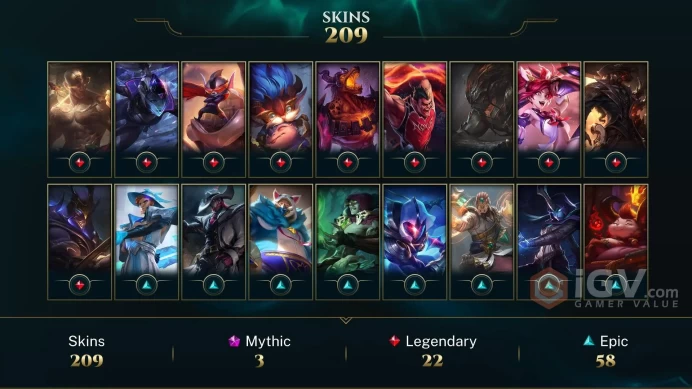 EUW 205 Skins 171 Champs | Traditional Lee Sin | High Noon Ashe | Acolyte Lee Sin | Pool Party Lee Sin | Pretty Kitty Rengar | LOL0077