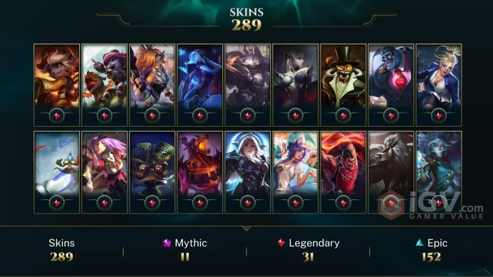 EUW 264 Skins 172 Champs | Dark Star Karma | Battle Academia Garen | Ice Toboggan Corki | PsyOps Pyke | Stinger Akali | K/DA Akali | LOL0094