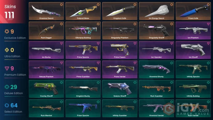 LATAM 111 skins 6 knifes | Glitchpop Bulldog | Singularity Sheriff | Outpost Melee | Ruin Dagger | Ion Energy Sword | V0263