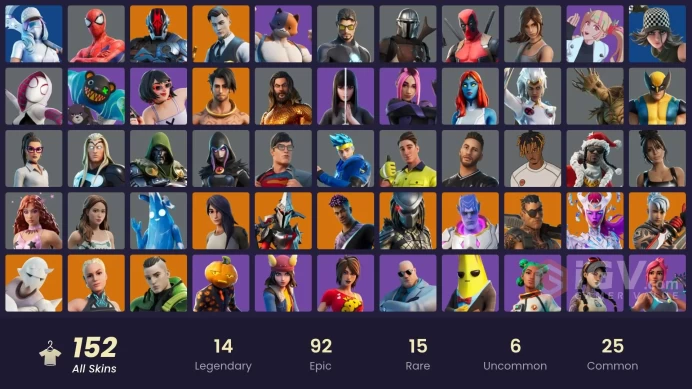 Fortnite Account [PC] 152 skins | Kymera | The Foundation | Twyn | Paradigm (Reality-659) | Gear Specialist Maya | Midas | Fade | Ronin | Snap |