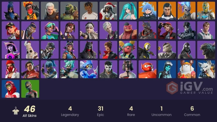 Fortnite Account [PC] 46 skins | Renzo the Destroyer | Spectra Knight | Nezumi | The Ageless | Tectonic Komplex | Doom Slayer | Geralt of Rivia 