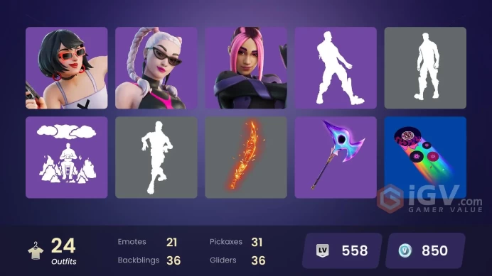 Fortnite Account [PC] 24 skins | The Origin | The Imagined | Malik | Era | Snap | Darth Vader | Prowler | Doctor Strange | Rian | Trace | Erisa 