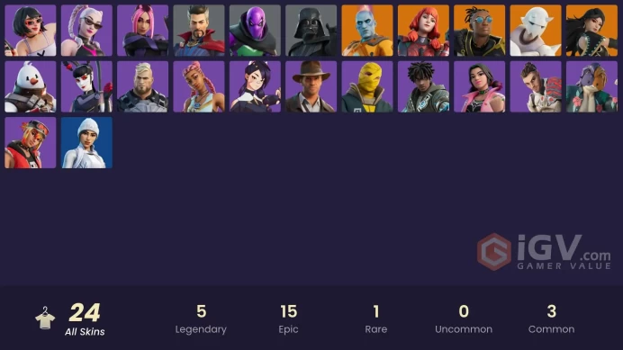 Fortnite Account [PC] 24 skins | The Origin | The Imagined | Malik | Era | Snap | Darth Vader | Prowler | Doctor Strange | Rian | Trace | Erisa 