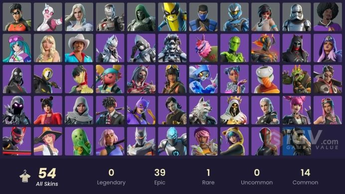 Fortnite Account [PC] 54 skins | Captain Phasma | Apprentice Evie | War Machine | Emma Frost | Doom | Peelverine | Gwenpool | UNSC Spartan | Sub