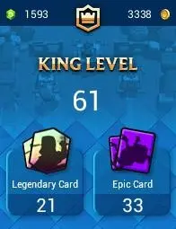 Clash royal (Android/iOS) KT 15 - lvl 59 - Cards121/121 - Max Card 2 _ elite Card 6/lvl 14/28 Emote62 /evo card 11/skin tower 4 /Fast delivery/