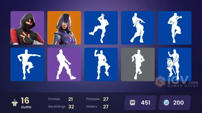 [PC] 16 skins | IKONIK | Glow | Rogue Agent | Calamity | Dark Voyager | Carbide | UNSC Spartan | The Ace | Pig the Butcher | 200 VB