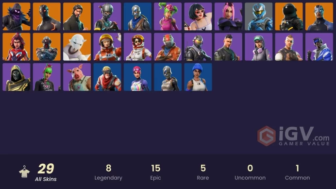 29 Skins - Mail Access - The Reaper - PC,XBOX,SWITCH - Royale Knight - Blue Squire - Take the L - Carbide Stage 5 - Omega 