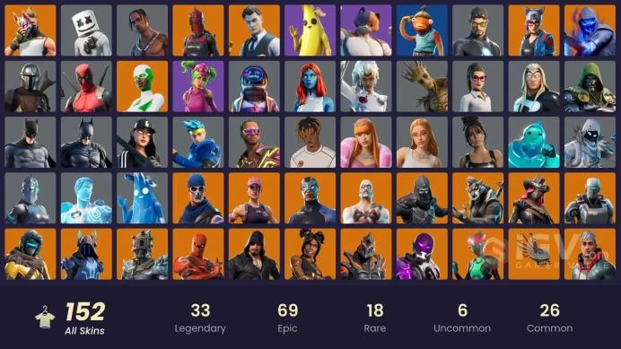 FA / 150 SKINS / TRAVIS SCOTT / ASTRO JACK / GOLD MEOWSCLES / GOLD MIDAS / OG STW