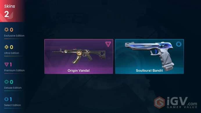 AP | 2 skins | Origin Vandal | Soulburst Bandit | R7841