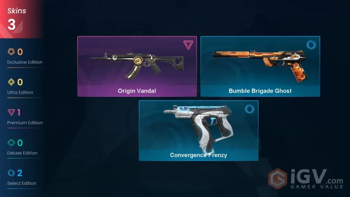 EU | 3 skins | Origin Vandal | Convergence Frenzy | Bumble Brigade Ghost | G7604