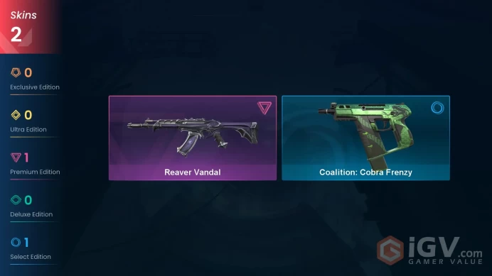 AP | 2 skins | Reaver Vandal | Coalition: Cobra Frenzy | T5485