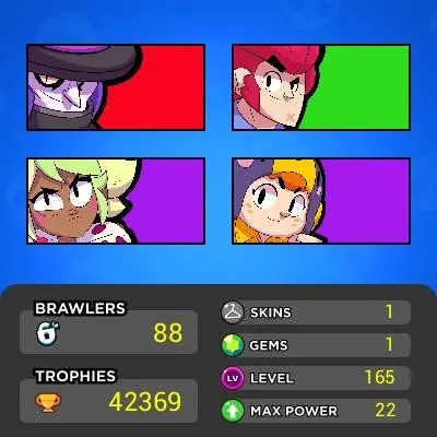 ■Brawlers:88 ■LVL:165 ■Legends:12 ■LVL11:22 ■LVL10:1 ■HT:42K ■Full Access ■Instant Delivery ■A7132