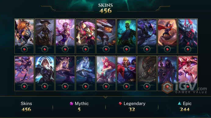EUW 449 Skins 172 Champs | Mecha Kingdoms Garen | Deadly Kennen | Blood Moon Pyke | Swamp Master Kennen | Super Kennen | LOL0074