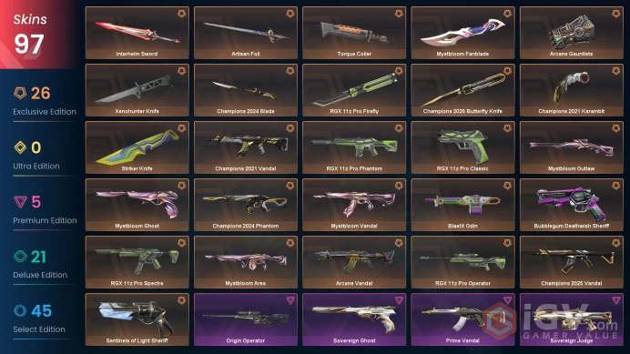 EU-TR 97 Skins Champions 2021 Karambit Champions 2021 Vandal Arcane Vandal Arcane Gauntlets Champions 2024 Bundle Champions 2025 Bundle 99063932
