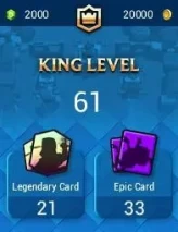 VIP CR LVL 61 | EVO 16 | CARDS LVL15: 17 / LVL14: 69 | EMOTE 74 | KT 15 | TROPHY 10K | NC FREE | INSTANT DELIVERY
