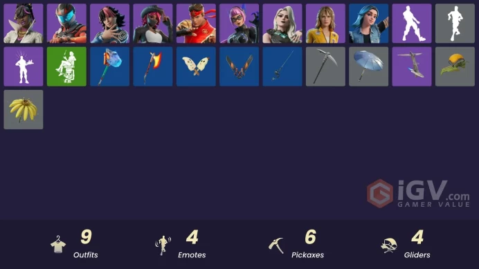 ACC312 Fortnite Account [PC] 9 skins | FIRE Master Kai | Carletta | Maxx Speed | Danica | Omen Hunter Calamity | Void Walker Lynx | The Bride | 