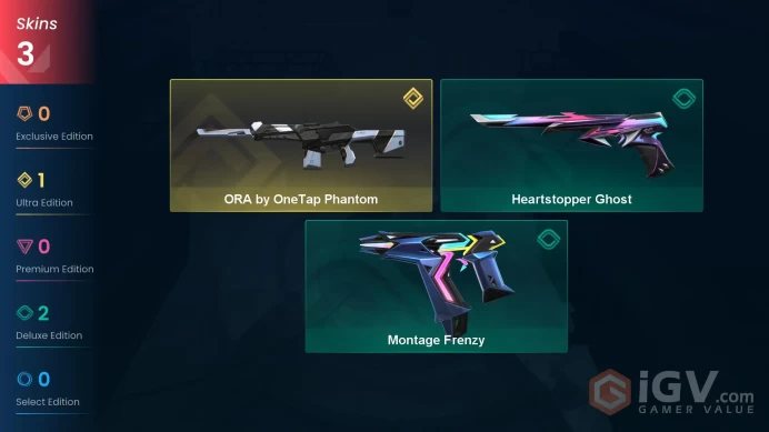 AP | VP 50 | LVL 65 | ORA by OneTap Phantom | Montage Frenzy | Heartstopper Ghost | V0501