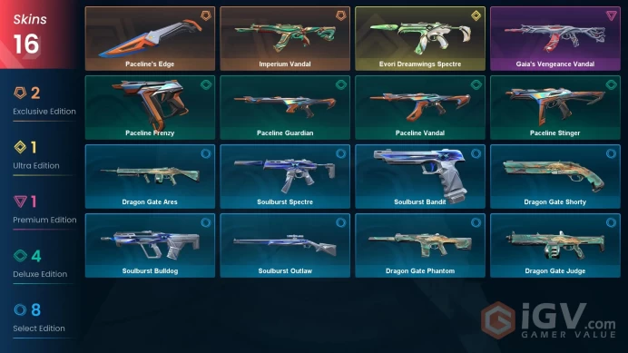 AP | VP 500 | LVL 25 | Evori Dreamwings Spectre | Imperium Vandal | Paceline's Edge | Paceline Frenzy | Paceline Stinger | Paceline Vand | V0819