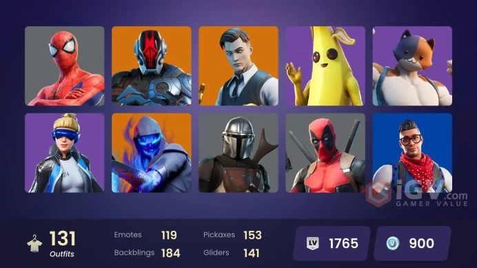 131 Skins Fa / Neo Versa / Prodigy / Carnage / Omega Knight / gs050
