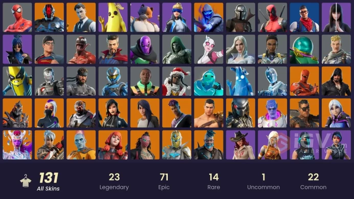 131 Skins Fa / Neo Versa / Prodigy / Carnage / Omega Knight / gs050