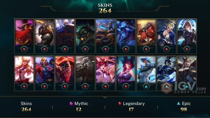 NA EMAIL CHANGEABLE ALL CHAMPIONS 87K BE 264 SKINS 10X PRESTIGE 9X VICTORIOUS 9K OE 32 L LEGENDS LAST PLAY 2023