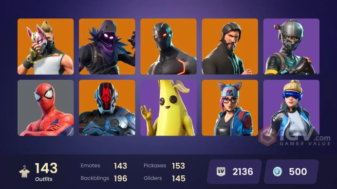 | PC/PSN/XBOX | FA | 140 Skins | The Reaper | Neo Versa | Elite Agent | Omega (Stage 5) | Explorer Emilie | Vivi Chroma | Rogue Agent | FULL ACC