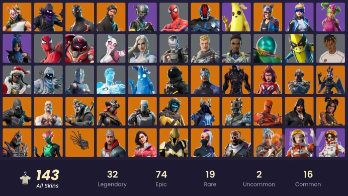 | PC/PSN/XBOX | FA | 140 Skins | The Reaper | Neo Versa | Elite Agent | Omega (Stage 5) | Explorer Emilie | Vivi Chroma | Rogue Agent | FULL ACC