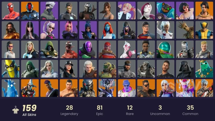 | PC/PSN/XBOX | FA | 157 Skins | Naruto Uzumaki | Masked Fade | Sideways Warrior | Gold Eternal Knight | Battle-Tested | FULL ACCESS |