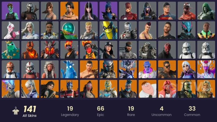 | PC/PSN/XBOX | FA | 139 Skins | Xander | Vivi Chroma | Explorer Emilie | Immortal Zeus | Sideways Warrior | Challenger | Battle-Tested | FULL A