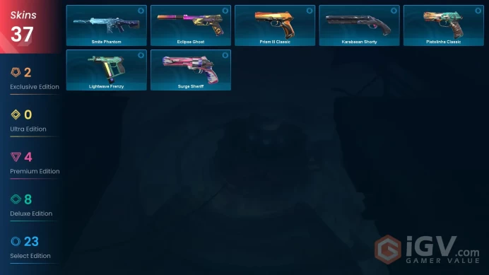 AP 37 skins 2 knifes | Hivemind Sword | Oni Claw | Prime Vandal | Ion Phantom | Prime Classic | Oni Vandal | Hivemind Ares | V0291