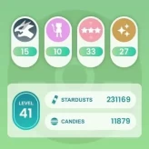 #3291 Level 41, 305 Pokemon, 27 Shiny, 15 Legend, 33 IV 100, 1 Shiny Legend, 6 Shadow Legend, Bag Items 775