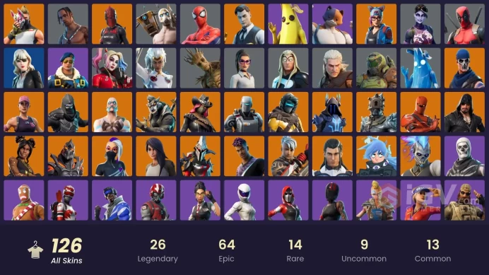 [PC] FA 126 SKINS | OG STW | IKONIK | TRAVIS SCOTT | SKULL TROOPER | ROYALE BOMBER | MERRY MARAUDER | PSYCHO BANDIT | PEELY | AGENT PEELY |