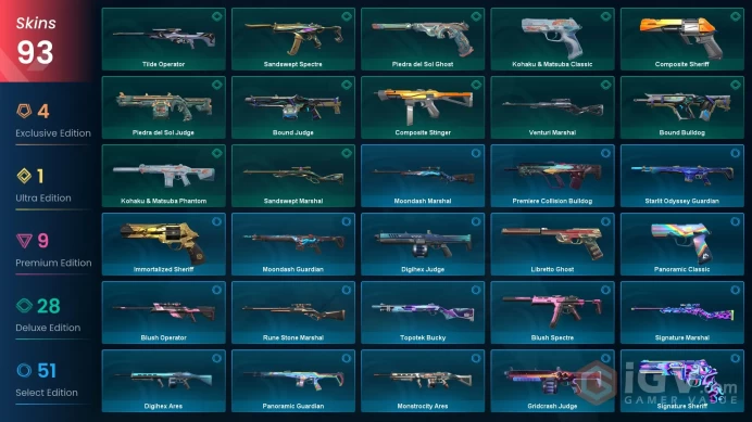 EU / 93 Skins / Onimaru Kunitsuna / Oni Vandal / VALORANT GO! Vol. 1 Knife / V155