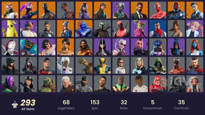 | FA | 287 Skins | Travis Scott | The Reaper | Glow | Gold Brutus | Gold Midas | Prodigy | OG STW |