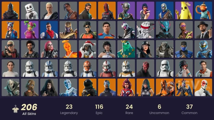 FA | 201 Skins | Black Knight | Travis Scott | Unchained Ramirez | Sparkle Specialist | The Reaper | Royale Knight |