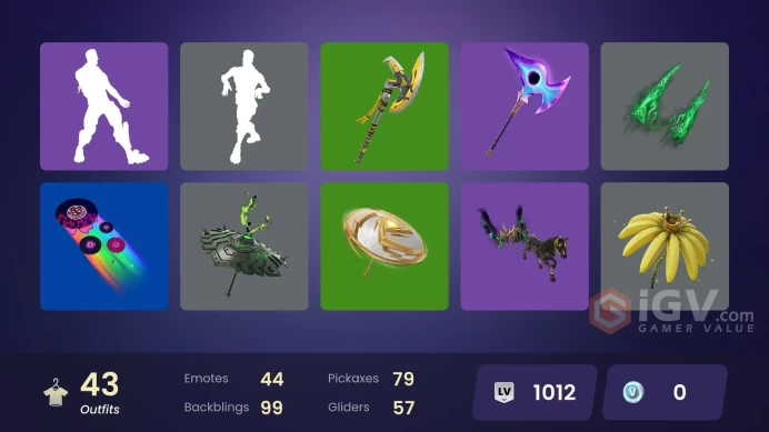 Fortnite Account [PC] 43 skins | Kim Kardashian | Mariah Carey | Rockstar LISA | Santa Dogg | Chappell Roan | Slayer Juice WRLD | 800 VB 