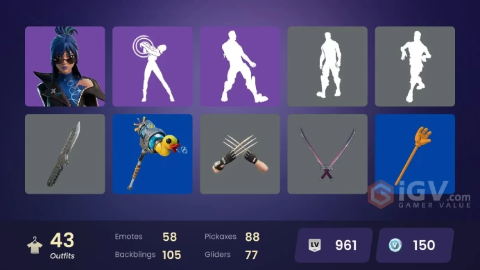 Fortnite Account [PC] 43 skins | Florin | Valeria | Zeus | Peter Griffin | Poseidon | Peelverine | Gwenpool | War Machine | Solid Snake | Santa 