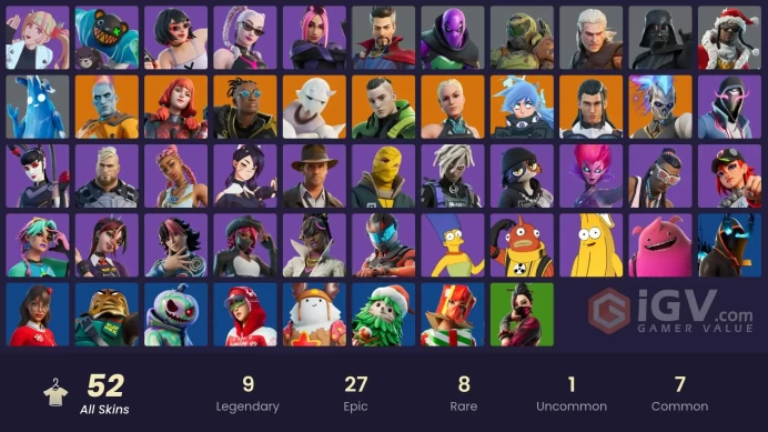 Fortnite Account [PC] 52 skins | The Ageless | Paradigm (Reality-659) | Malik | Nezumi | Twyn | Snap | The Imagined | Renzo the Destroyer | The 