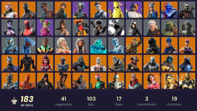 Full Access - [PC] 182 skins | Ikonik , The Reaper , Elite Agent , Blue Team Leader , Travis Scott , Omega (Stage 5) , OG STW