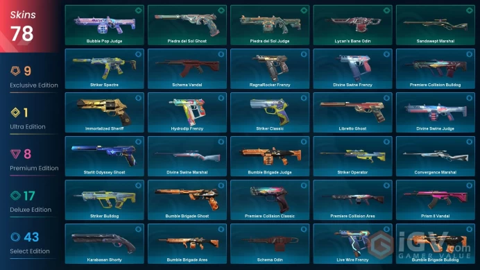 NA 78 skins | Protocol 781-A Phantom | Gaia's Wrath | RGX 11z Pro Vandal | RGX 11z Pro Phantom | Reaver Vandal | Prime Vandal | V0560