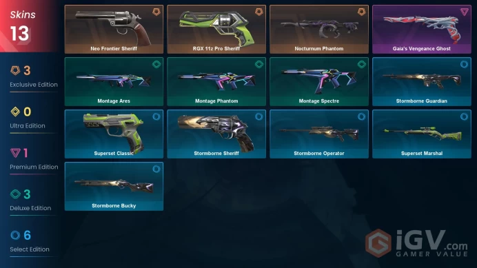 EU 12 skins | RGX 11z Pro Sheriff | Nocturnum Phantom | Neo Frontier Sheriff | Montage Phantom | Montage Spectre | Montage Ares | V0359