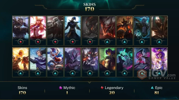 EUNE EMAIL CHANGEABLE 150 CHAMPS 170 SKINS Prestige True Damage Yasuo GUN GODDESS MF SPG UDYR LAST PLAY 2024