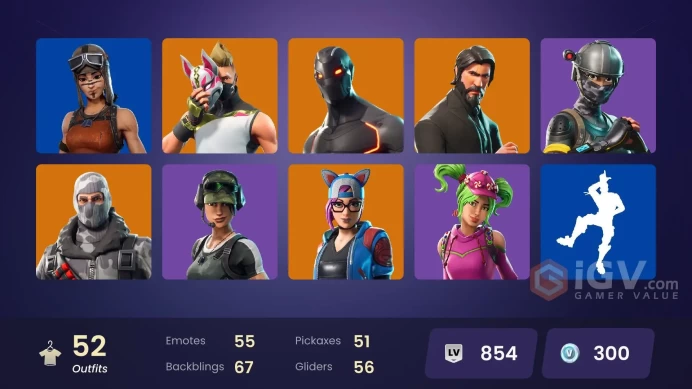 [PC/PSN/XBOX] 52 skins | OG Renegade Raider | The Reaper | Elite Agent | Havoc | Sub Commander | Rogue Agent | Trailblazer | 300 VB