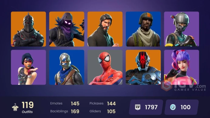 Full Access - [PSN/XBOX/NINTENDO/PC] 119 skins | Black Knight , Sparkle Specialist , Elite Agent , The Reaper , Mako , Floss , AC/DC