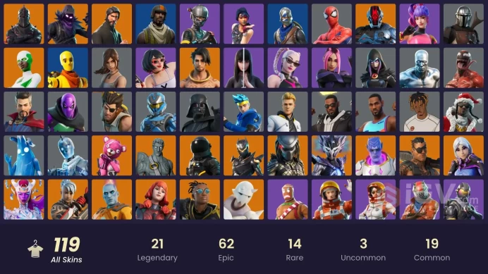 Full Access - [PSN/XBOX/NINTENDO/PC] 119 skins | Black Knight , Sparkle Specialist , Elite Agent , The Reaper , Mako , Floss , AC/DC