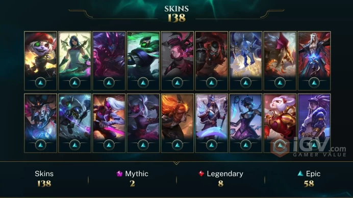 [EUW] Currently - Master 72 LP 50 WR / HONOR Lv 4 / 341 Lw HANDMADE ACCOUNT / GOOD EPIC SKINS / FULL HERO +23K B.E 